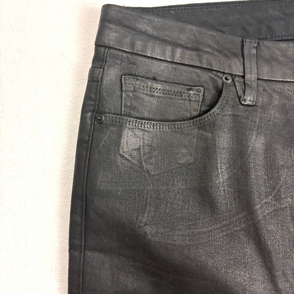 NWOT Good American Black Coated Midrise Tummy Control Butt Lift Pants (15) - Picture 15 of 15